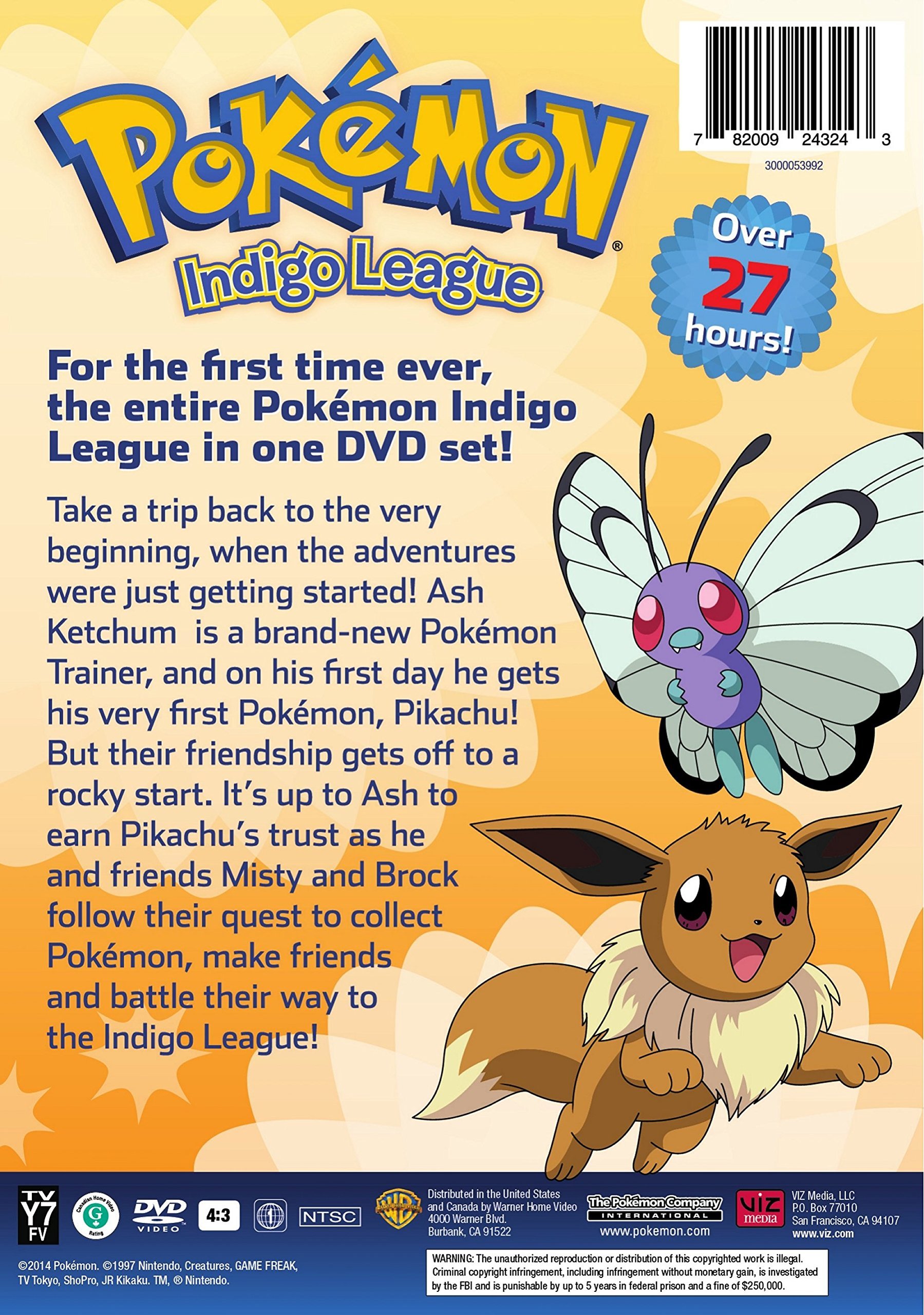 Pokemon: Indigo League - The Complete Collection (DVD), Viz Media, Anime - image 2 of 2