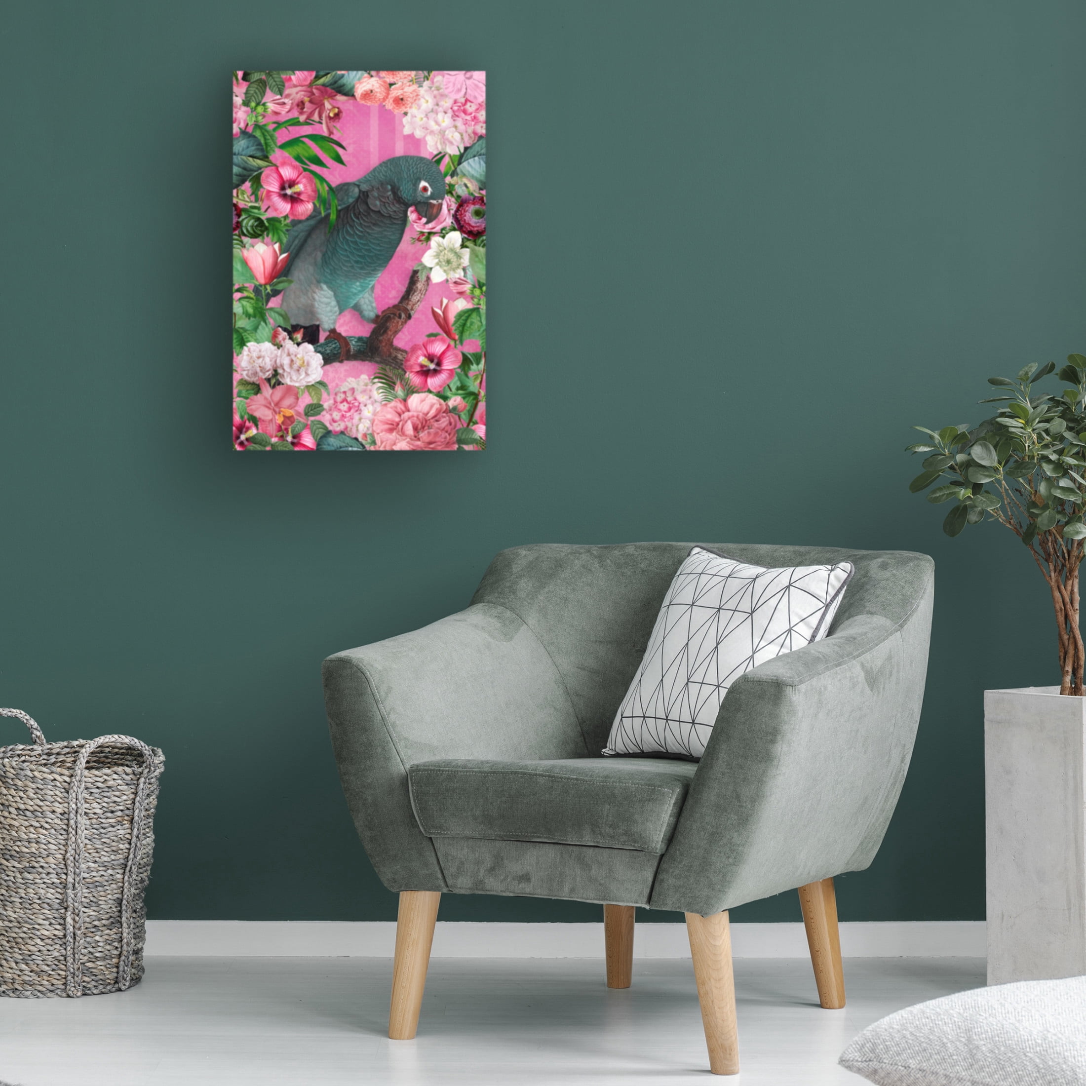 Trademark Fine Art Andrea Haase  The Parrots Paradise Garden 3 Canvas Wall Art