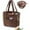 Brown, variant on Corduroy Crochet Bag – Large Yarn Storage Tote with Grommets, Pockets & Needle Holders – Knitting Bag Organizer for Crochet Hooks, Accessories, Tools & Projects –Gift for Knitters & Crafters
