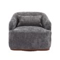 thumbnail image 2 of MAYEERTY Swivel Barrel Chair, Comfy Round Accent Sofa Chair for Living Room, 360 Degree Swivel Barrel Club Chair, Leisure Arm Chair for Nursery, Hotel, Bedroom, Office, Lounge (Gray), 2 of 21