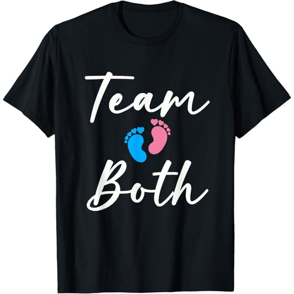 Funny Gender Reveal Team Both Boy Or Girl Baby Shower T-Shirt