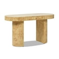 thumbnail image 2 of Jesse 55.5 Single Drawer Oval Computer Desk Warm Natural Brown, 2 of 9