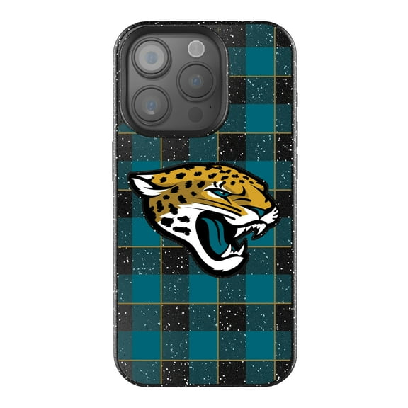 Keyscaper Jacksonville Jaguars Plaid Bling iPhone Case