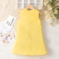 thumbnail image 3 of Robes pour Adolescentes Sans Manches Bretelles Danse Fête Princesse Vêtements Décontractés Robe Fille Jaune 6-7 Ans, 3 of 3