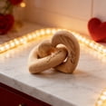 thumbnail image 5 of Heart Shaped Wood Link Chain Decor 5 Inch Hand-Carved Natural Wooden Knot Decorative Object for Boho Modern Farmhouse Coffee Table Shelf Tiered Tray Ornament, 5 of 9