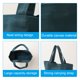 thumbnail image 4 of Bolsa de lona Uxcell con asa, bolsa reutilizable para compras, color azul, 4 of 5