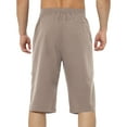 thumbnail image 4 of PUPIU Mens Cotton Shorts Summer Beach Shorts Elastic Waist Casual Stylish Light Khaki XL, 4 of 5