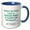 Blue/White, variant on 3drose, Simple but Funny Text About Retirement, 11oz Magic Transforming Mug