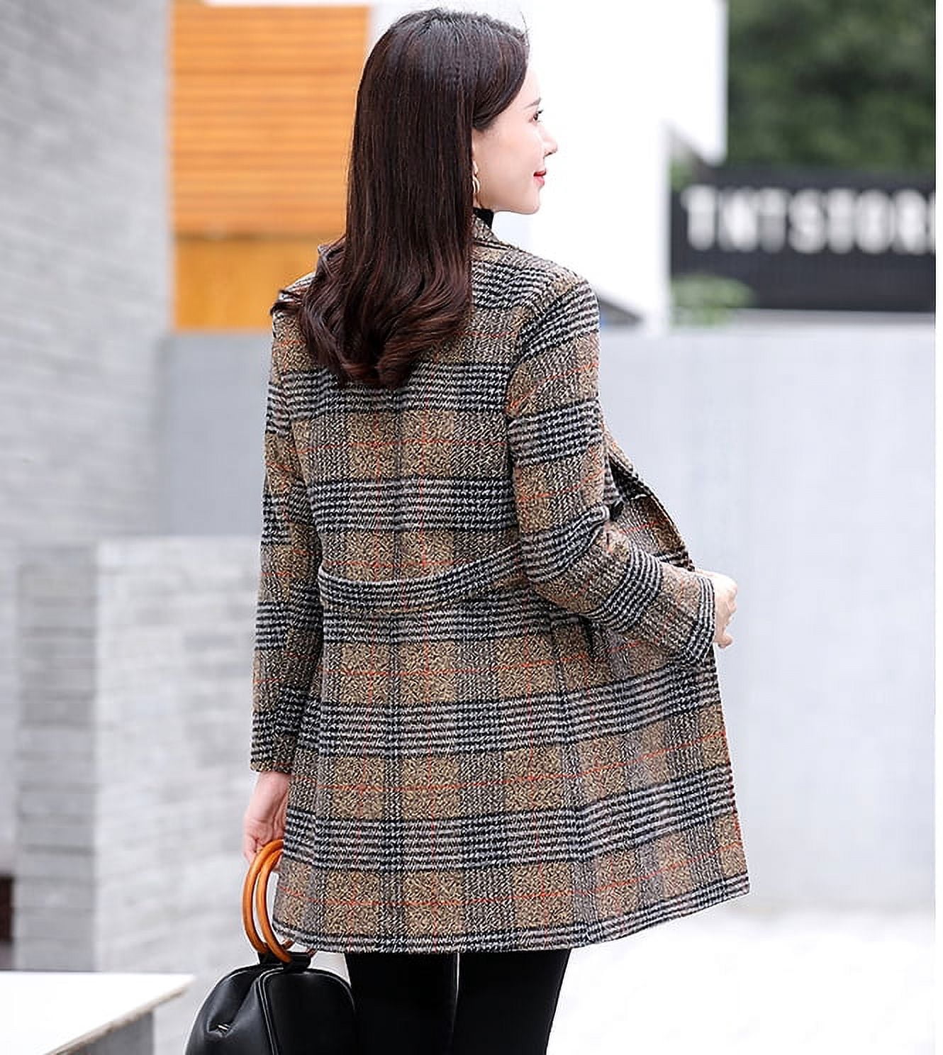 Women's Coat Jacket Double Breasted Overcoat Coat Winter Outerwear - image 3