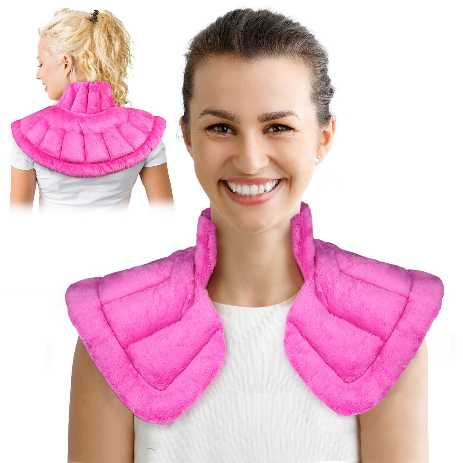 Weighted Hot Neck Shoulder Plush Wrap Deep Pressure Therapy Herbal