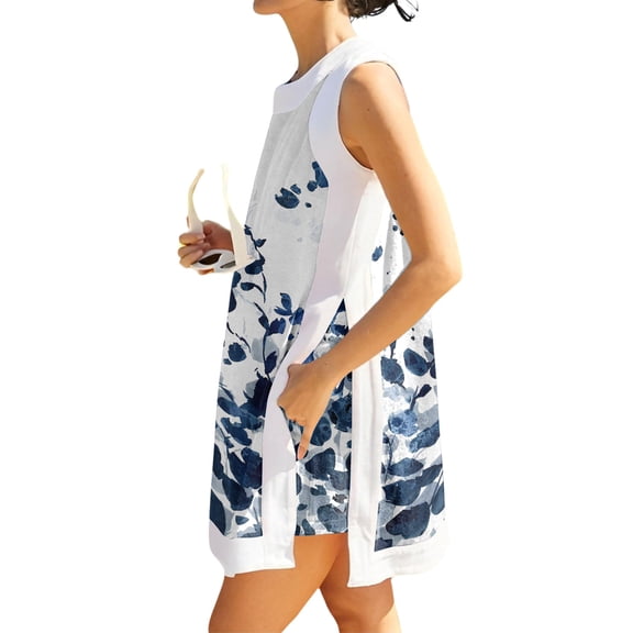 Stralyhd 2 Piece Womens Lounge Set 2026 Summer Sleeveless Set Dressy Casual Shorts Outfits Vacation Matching Set with Pockets Blue XXL