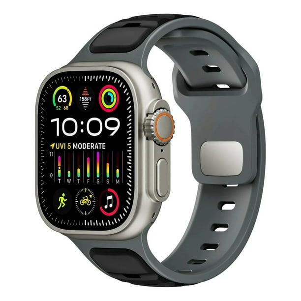 Correa de Silicona Transpirable para Apple Watch, Bicolor, Deportiva