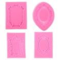 thumbnail image 1 of moldes de silicona para fondant de chocolate con marco en relieve para decorar pasteles, dulces, resina, arcilla, repostería y manualidades., 1 of 6