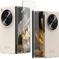 Compatible OnePlus Open Case/Oppo Find N3 Case with Screen Protector,Lightweight Shockproof Protective Fold Case for OnePlus Open Cases,Screen Protector Case for OnePlus Open Flip Case White