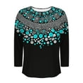 thumbnail image 5 of Xdegoge Orders Placed Long Sleeve Shirts for Women Plus Size Crew Neck T Shirt Floral Trendy Summer Tunic Tops Casual Loose Fit Tees Shirt Oversized Blouses Ropa Mujer ,Ofertas En, 5 of 5