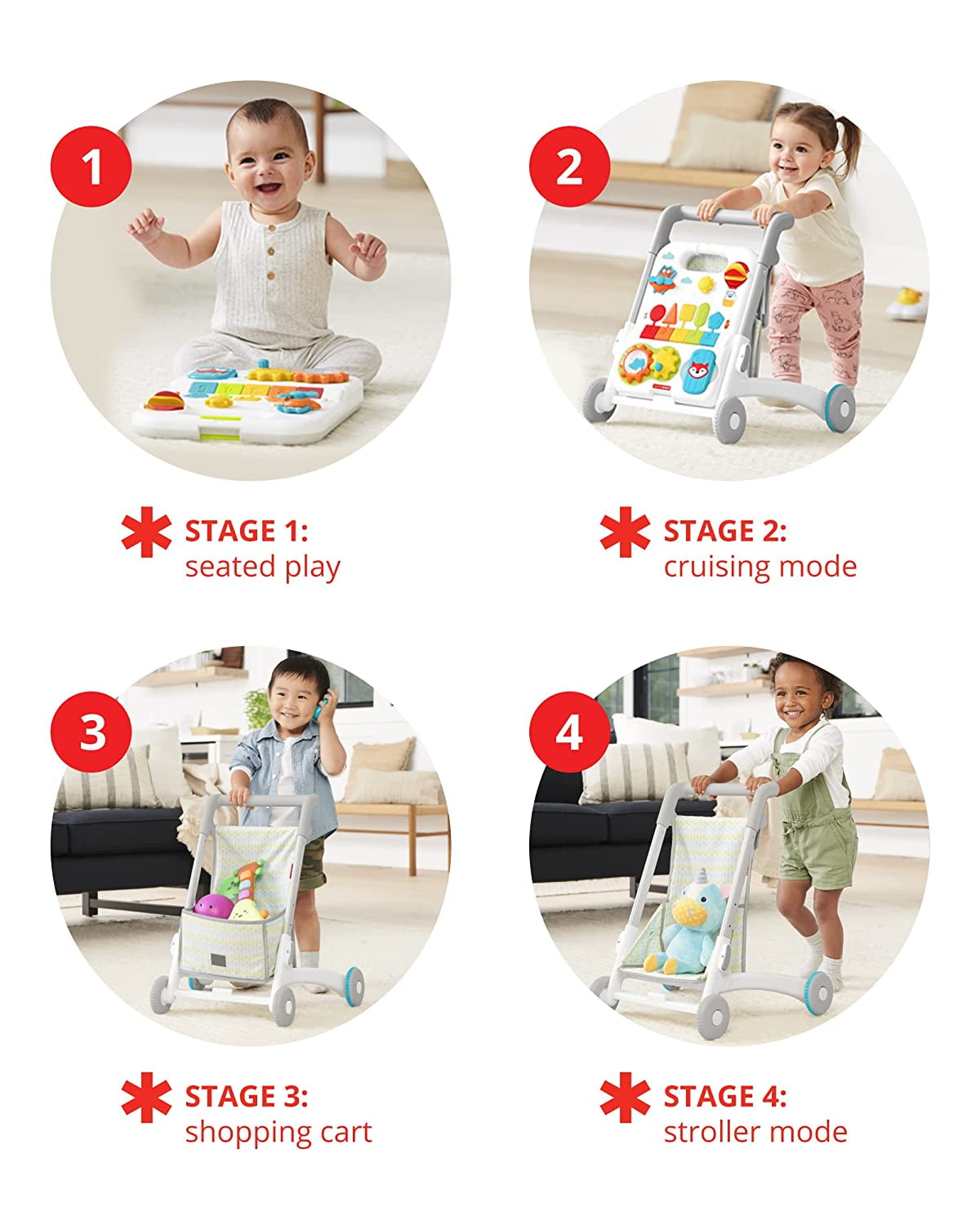 Explore & More Grow Along 4 in 1 Activity Walker