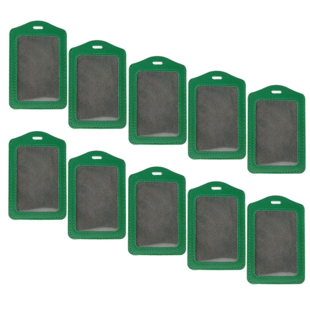10Pcs Titulares de tarjetas de crédito perfecl 10 colores Insignia Verde