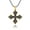 Gold, variant on Stainless Steel Cross Pendant Necklace for Men, 24" Chain, Religious Jewelry Gift