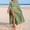 ☁072-Green, variant on 2 Piece Set High Slit Skirt Boho Maxi Dress Beach Cover Ups for Women Sarong Bikini Coverup Vacation Outfits