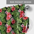 thumbnail image 6 of Tropical Flower Farmhouse Short Window Curtain Valances, Green Palm Leaves Pastoral Plant Summer Rod Pocket Kitchen Valances for Living Room Bedroom Bathroom Cafe 42" x 18", 6 of 8