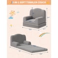 thumbnail image 2 of Silla Sofá para Niños, Sofá Convertible Tipo Sherpa para Niños Pequeños con Funda Lavable, Sofá Cama Desplegable para Sala de Juegos, 2 of 6
