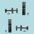 thumbnail image 2 of Renovators Supply Black Iron Norfolk Thumb Door Latches Traditional 7" H Suffolk Thumb Gate or Door Latches Black Powder Coated Two Sided Colonial Locks w/Screws Pack of 2, 2 of 10