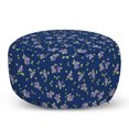 thumbnail image 1 of Violet Pouf Cover with Zipper, Repetitive Multitude Pansy Viola Flowers Printing on Plain Backdrop, Soft Decorative Fabric Unstuffed Case, 30" W X 17.3" L, Dark Blue and Multicolor, by Ambesonne, 1 of 5