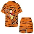 thumbnail image 6 of Winnie The Pooh Tiger Women's Pajama Set 2-Piece Sleepwear Loungewear Button Down Short Sleeve Summer Silky PJ Set, 6 of 8