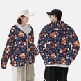 thumbnail image 3 of Rocae Cute Foxes Print Breathable Sun Protection Hoodie Quick-Dry Lightweight Long Sleeve Hoodie Unisex Running Sports Shirt Small, 3 of 9
