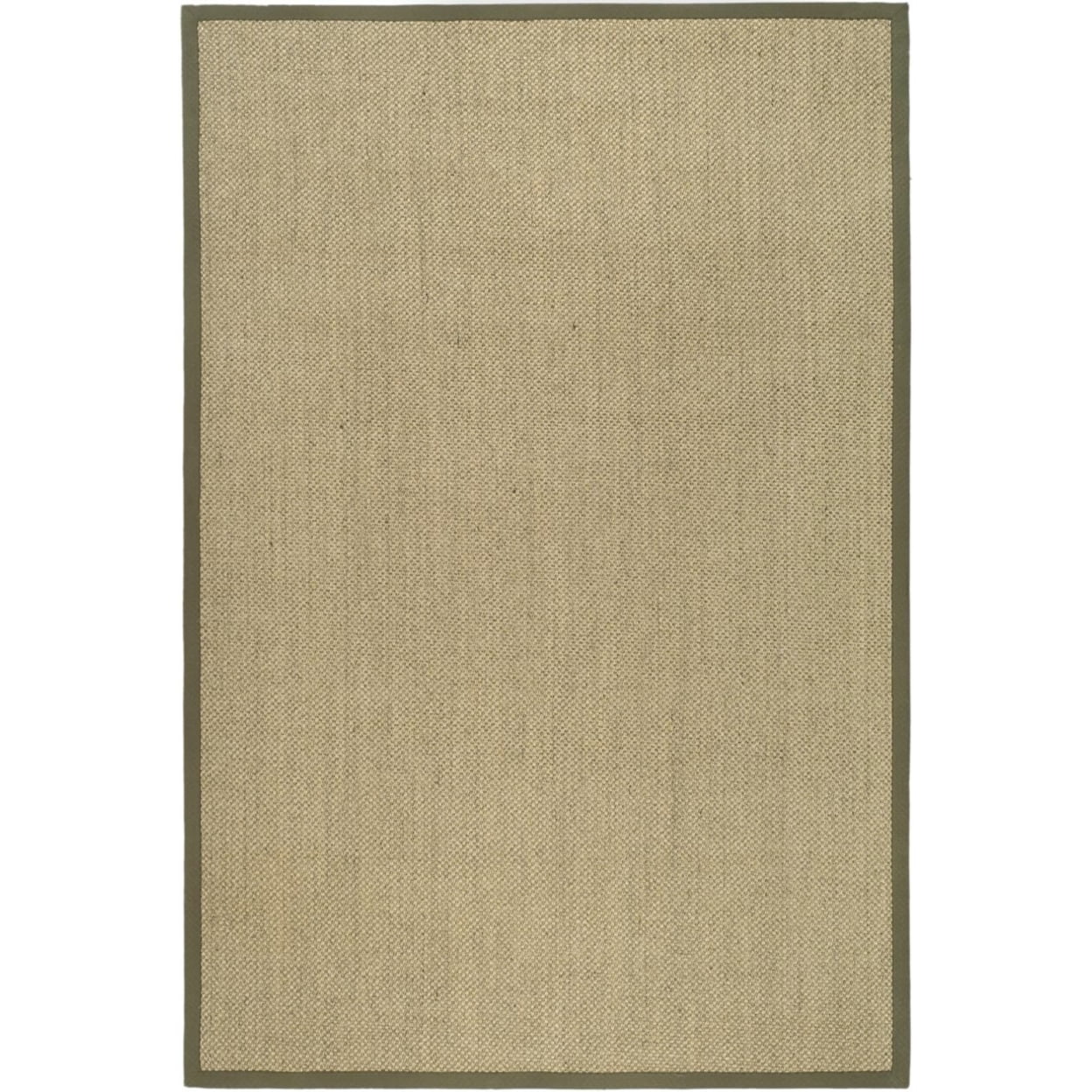 SAFAVIEH Natural Fiber Juniper Border Sisal Runner Rug, Natural/Green, 2'6" x 6'