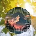 thumbnail image 2 of 3D Metal Hanging Wind Spinners with Concentric Wave Design - Elegant Wind Chimes for Yard and Garden Decor Perfect for Serenity and Nature Lovers, 2 of 6