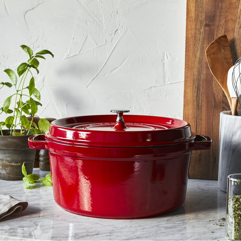 Staub 7-Qt Cherry Red Round Cocotte + Reviews