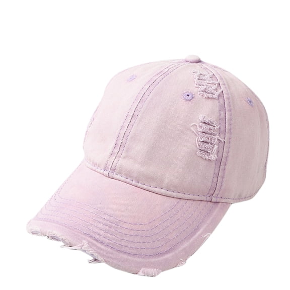 Alkepwun Sun Hats for Women Unisex Ripped Washed Distressed Hip Hop Vintage Denim Cap Casual Versatile Cotton Soft Adjustable Dad Hat