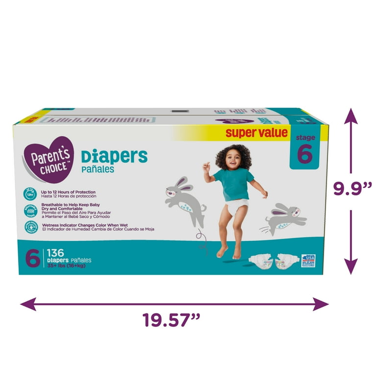 Parent's Choice Diapers - Stage 7 - Walmart Made in the USA