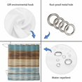 thumbnail image 3 of Blue Brown Shower Curtain, Waterproof Shower Curtains for Bathroom, Farmhouse Rustic Wooden Plank Board Washable Fabric Bathtub Curtain Set Bath Decor with 12 Hooks Stall 36"x72", 3 of 6