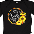 thumbnail image 4 of Inktastic My Nana Loves Me with Sunflower Wreath Boys or Girls Long Sleeve Baby Bodysuit, 4 of 5
