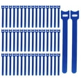 thumbnail image 1 of 50x Releasable Cable Ties Fastening Hook And Loop Loose Removable Strong Durable blue, 1 of 6