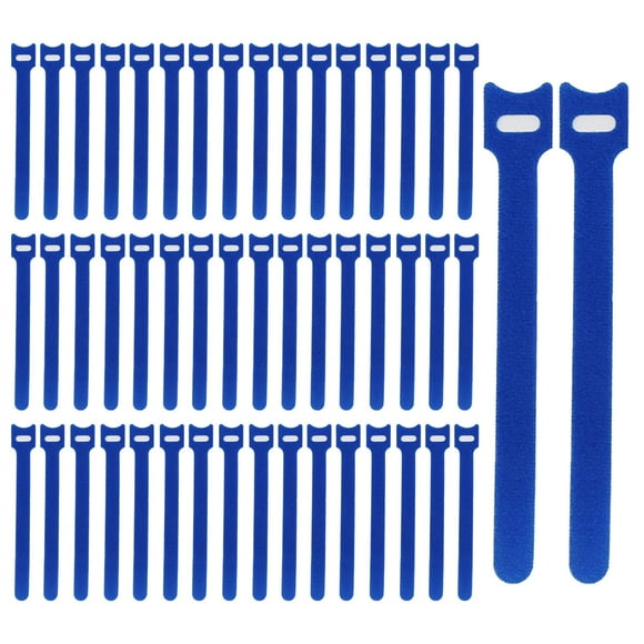 Paquete de 50 Carpetas Desmontables, Correas de Sujeción, Gestión de Carpetas, Carpetas de Nylon Reutilizables Y Resistentes para Cargar, Auriculares, azul Sunnimix Ataduras de cables liberables