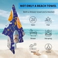 thumbnail image 4 of GZHJMY Beach Towel for Women Girls, Cute Cartoon Alien Astronaut Bath Towel, Oversized Lightweight Sport Towel, 31x51 Inch, 4 of 7