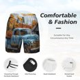 thumbnail image 3 of Daiia Rustic Vintage Truck Autumn Mens Swim Trunks Swim Shorts Quick Dry Swim Shorts with Mesh Lining Pockets-Medium, 3 of 9