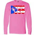 thumbnail image 3 of Inktastic Puerto Rico Flag in Text Long Sleeve T-Shirt, 3 of 5