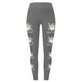 thumbnail image 4 of Fiaer Merry Christmas Leggings for Women Santa Snowflake Graphic Plus Size Pants High Waisted Cozy Pink Tight Trousers Grey XL, 4 of 5