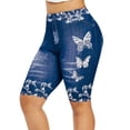 thumbnail image 2 of MKLEKYY Mallas deportivas para mujer, informales, para correr, con estampado floral, ajustadas, de cintura alta, elásticas, para fitness, yoga, 2 of 2