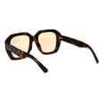 thumbnail image 4 of Trendy Vintage Thick Plastic Rectangular Mobster Boyfriend Sunglasses Tortoise Light Brown, 4 of 4