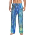 thumbnail image 2 of Lsque Peacock Print Men's Pajama Pants, Lounge Pant - Comfortable Home Wear,Elastic Waistband, Stylish Design-Small, 2 of 9