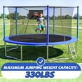 thumbnail image 6 of 14FT Trampoline with Enclosure for Kids and Adults, SEGMART Upgraded Kids Recreational Outdoor Trampoline with Basketball Hoop, Ladder, Heavy Duty Round Backyard Trampoline for Indoor Outdoor, 6 of 13