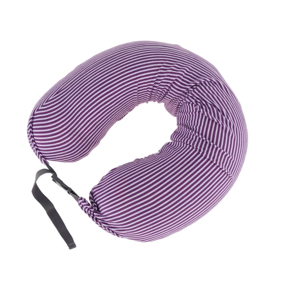 Unique Bargains 1 Pc Travel Neck Pillow Cover Only Lightweight U-shaped Replacement Pillow Cover Purple White