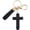 Black, variant on Hfppkn Crystal Cross Keychain Pink 6.3cm Rhinestone Bag Charm Key Ring for Women Handbags Car Keys