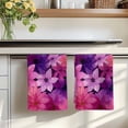 thumbnail image 7 of Watercolor Flowers Kitchen Towels Set of 3, Spring Floral Vintage Pink Purple Absorbent Dish Towels for Kitchen, Microfiber Hand Towel, Quick Drying Tea Towel for Cleaning Decorative Dishcloths, 7 of 7