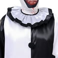 thumbnail image 5 of Cupohus Unisex Kid Clown Costume Jumpsuit Black and White Halloween Outfit Scary Killer Cosplay with Mask Hat, 5 of 6
